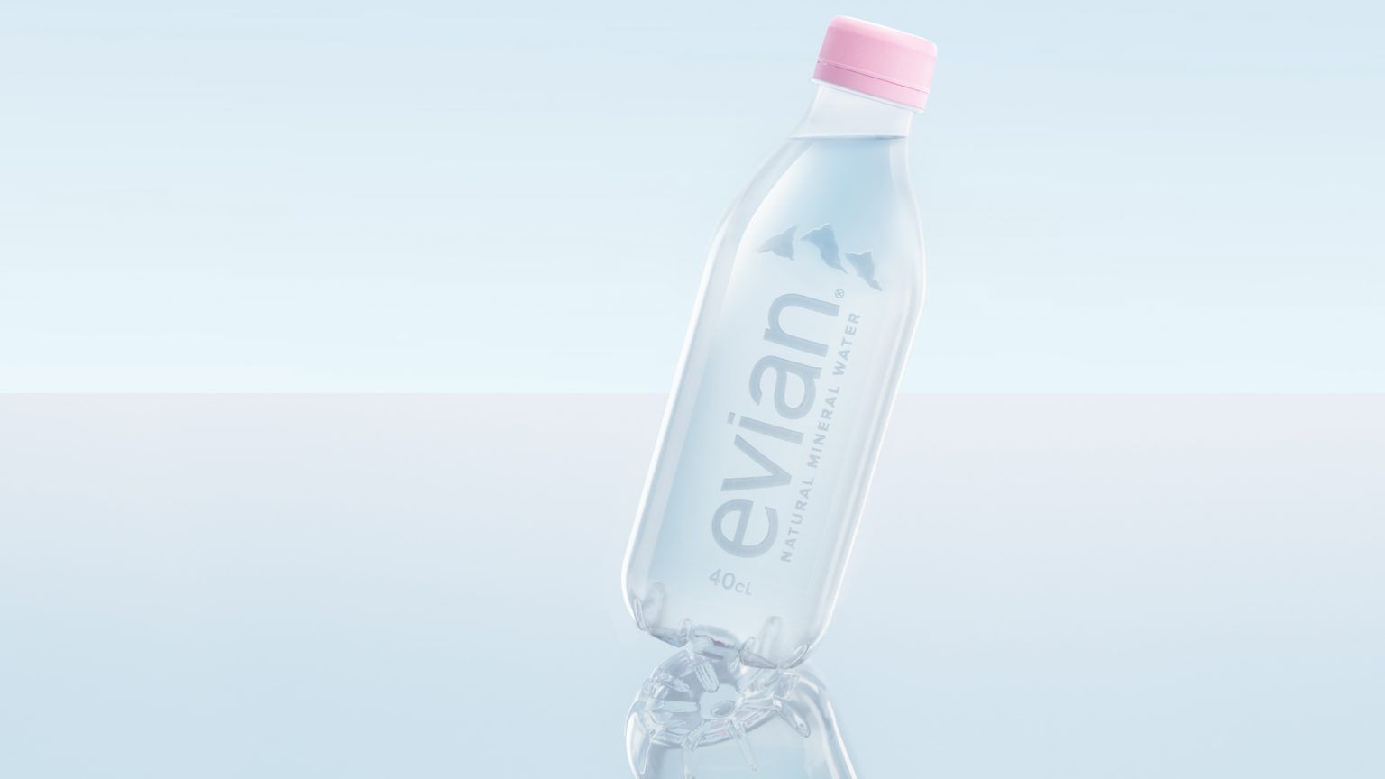 Evian releases label-free bottle