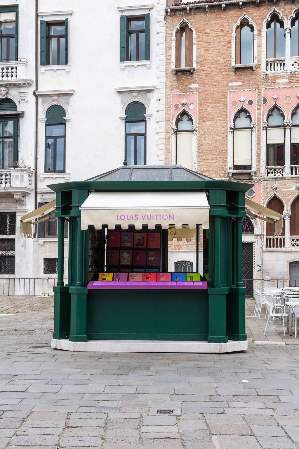 louis vuitton takes over venice's historic news kiosks during the