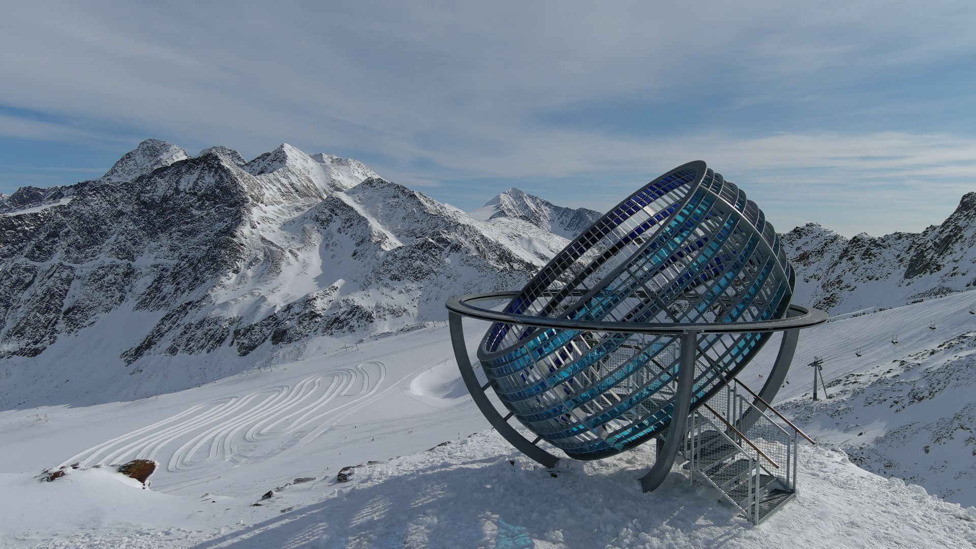 Armillary sphere atop the Alps | Studio Olafur Eliasson