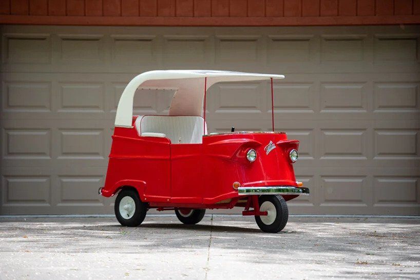 A nearly seventy-year-old electric vehicle goes under the hammer