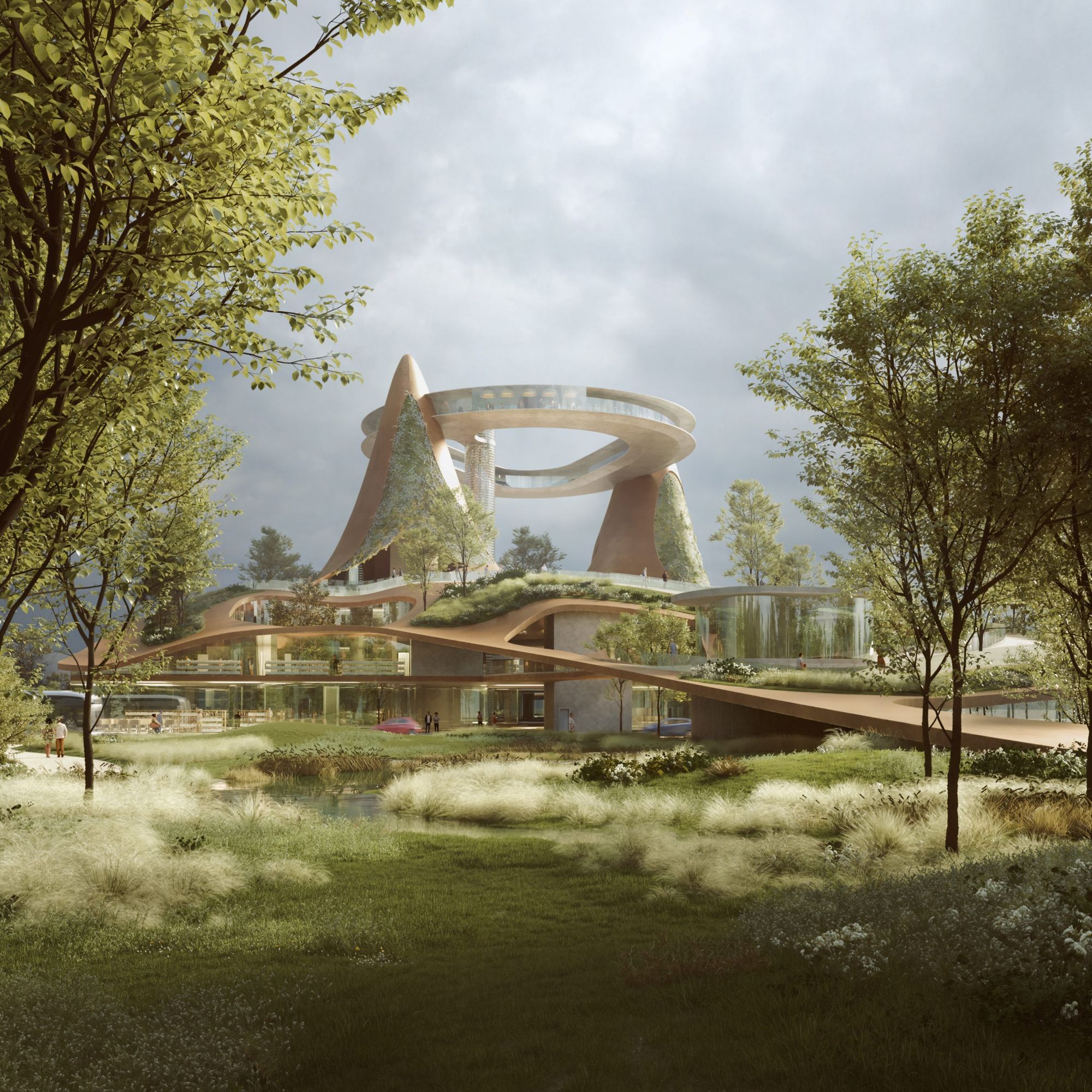Futurisztikus megjelenéssel képzelné el az új európai könyvtárat a noa*