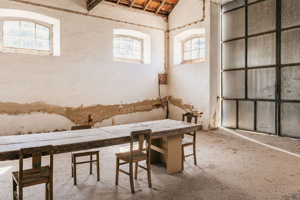 A former pasta factory awaits restoration in Portugal