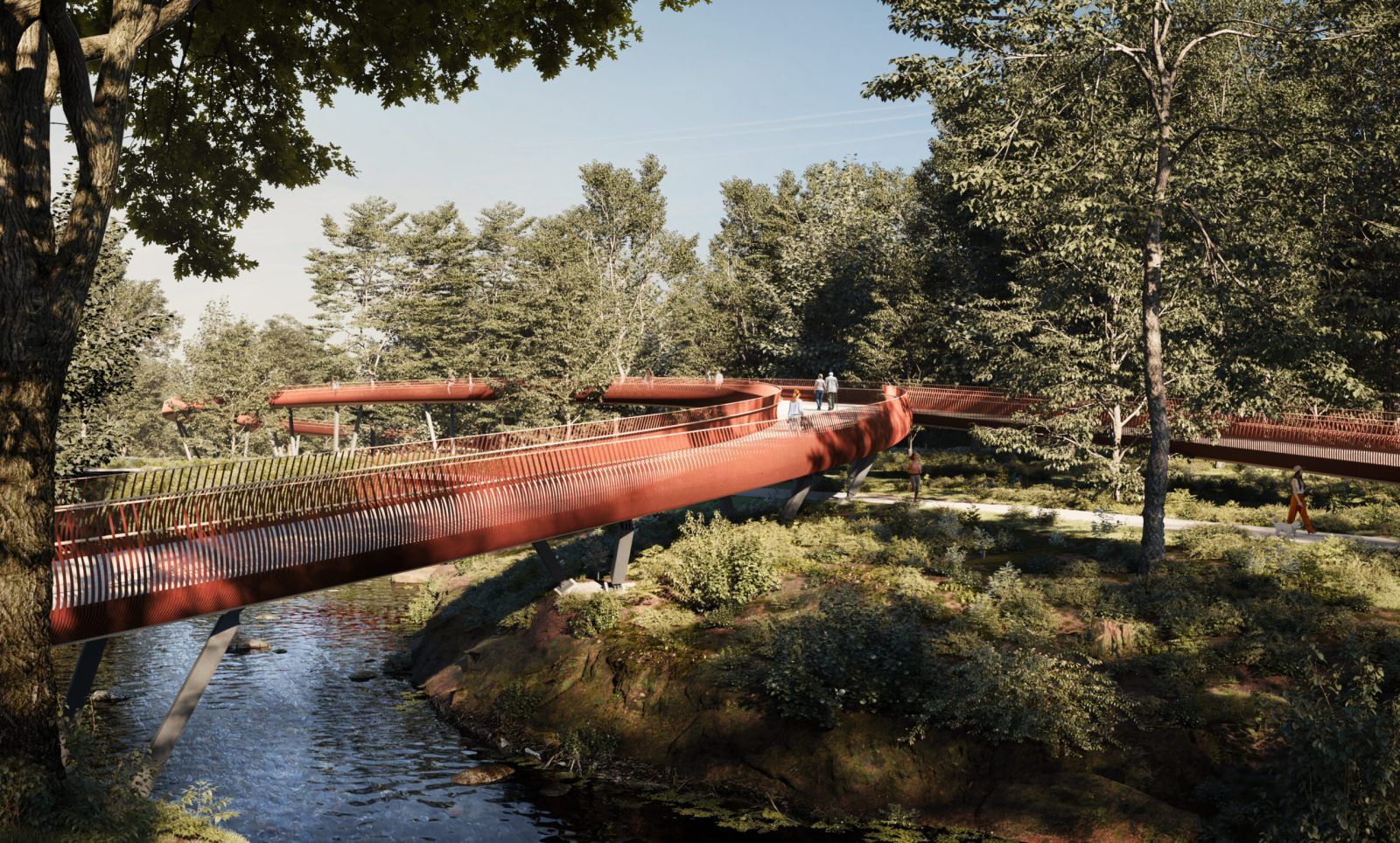 A new footbridge was built in Sofia’s popular park