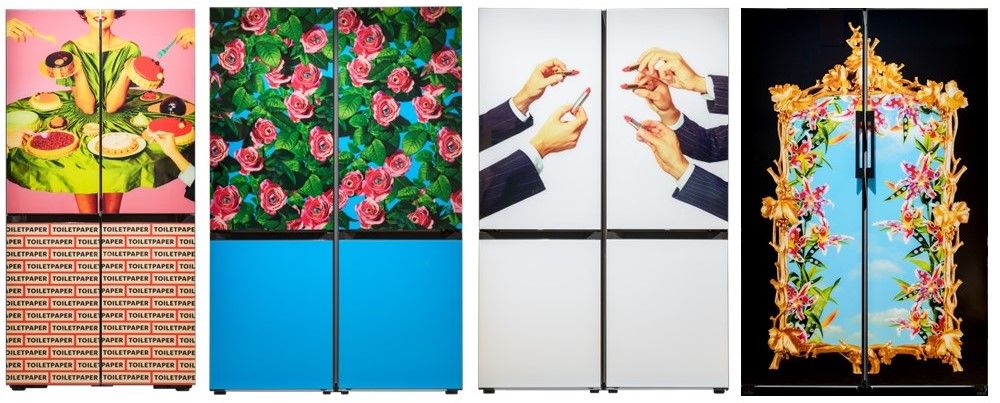 Merész színek és elegancia: a Samsung és a TOILETPAPER különleges hűtőszekrénye