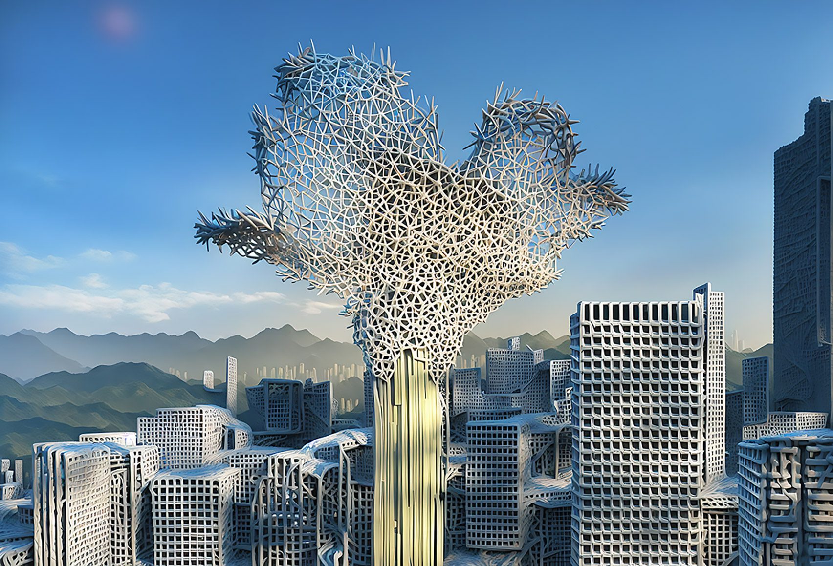 Ez a rendkívül hatékony, algából készült „műfa” tisztíthatja meg a nagyvárosok levegőjét