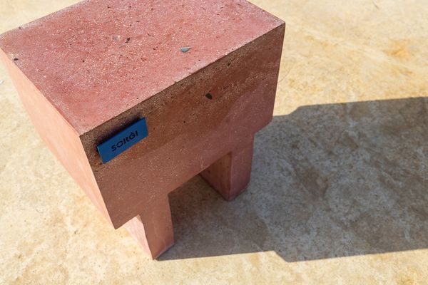 Street furniture made from construction debris