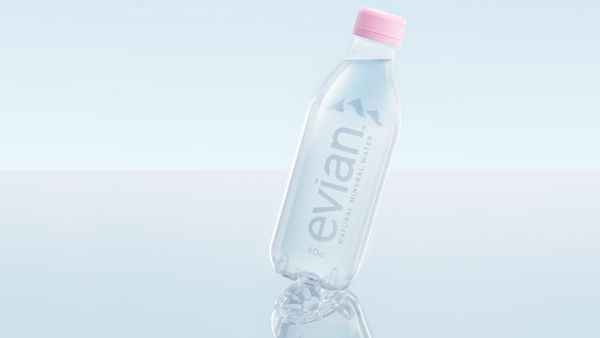 Evian releases label-free bottle