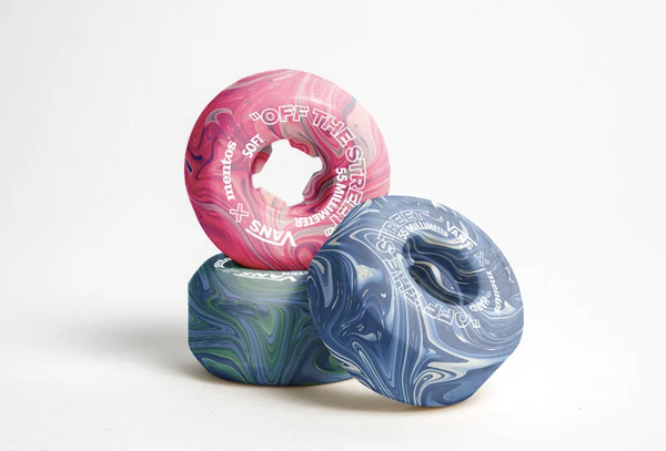 Skateboard wheels made of chewing gum