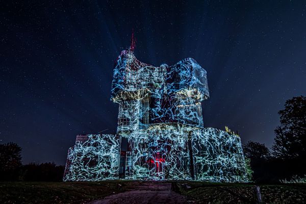 Hungarian videomapping team projected onto the gigantic monument in Croatia