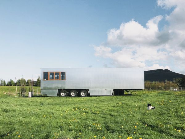 Poland's first mobile hotel built from refrigerated trucks
