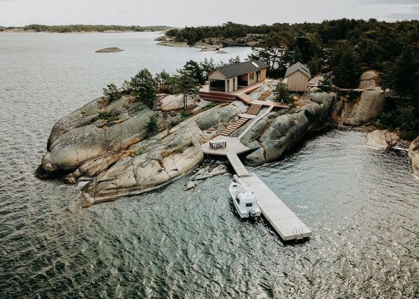 Cabin on a tiny island in the Baltic Sea