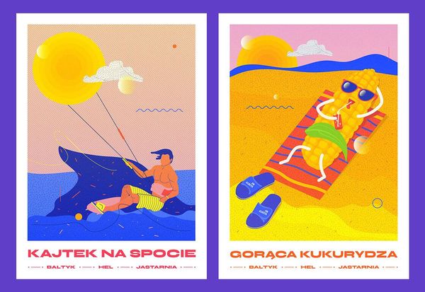 Polish beach retro on posters | Ewelina Gąska