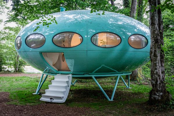 The futuristic, modernist cabin is open for visitors