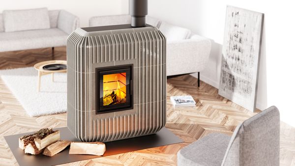 Thanks to the Hungarian designer, a tile stove can be this cool!