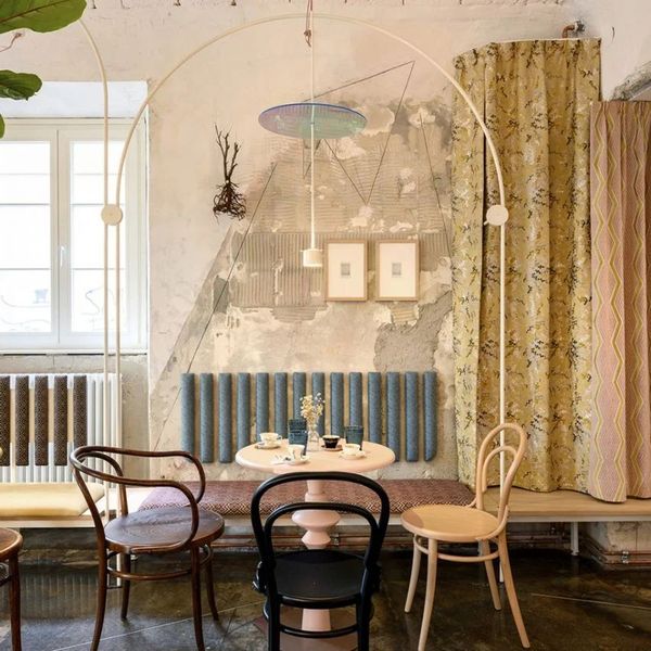Old materials come to life in the Lolita Eipprova café in Ljubljana