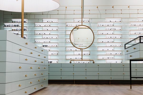 The magical atmosphere of Alice in Wonderland is evoked by this eyewear store in Ljubljana