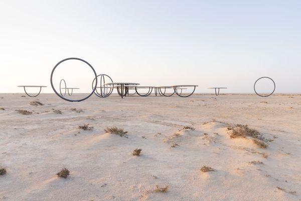 Látványos installációkat épített Ólafur Eliasson a katari sivatagba