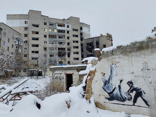 Banksy-s bélyegekkel emlékezik meg Ukrajna a háború évfordulójáról