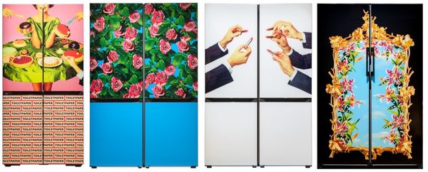 Merész színek és elegancia: a Samsung és a TOILETPAPER különleges hűtőszekrénye