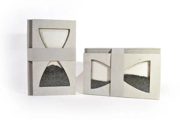 Hourglass book for Örkény's One Minute Stories | Book concept by Regina Vitányi
