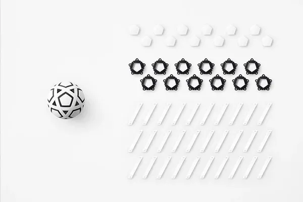 Felfújhatatlan, szétszedhető focilabda | Nendo