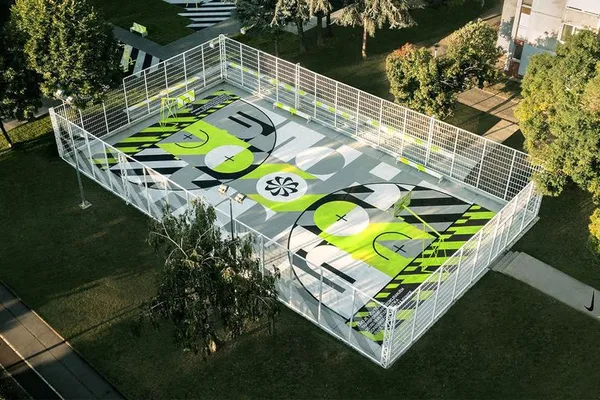 Nike sports park in Serbia built from upcycled sneakers
