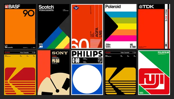 The nineties’ VHS cassettes are now on posters