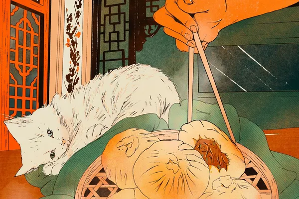 Visual narratives in orange and blue—Illustrations by Enikő Katalin Eged