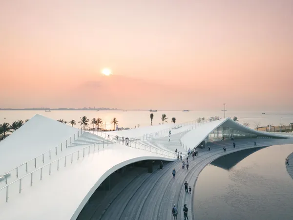 The building that connects sea and sky