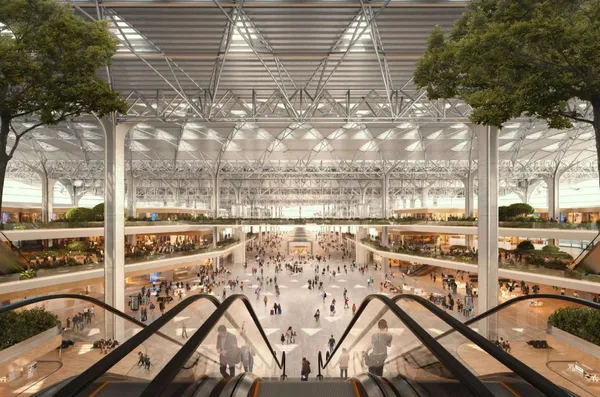 Gigantikus lengyel repülőtér épül vasútállomással a Foster + Partners és Buro Happold keze nyomán